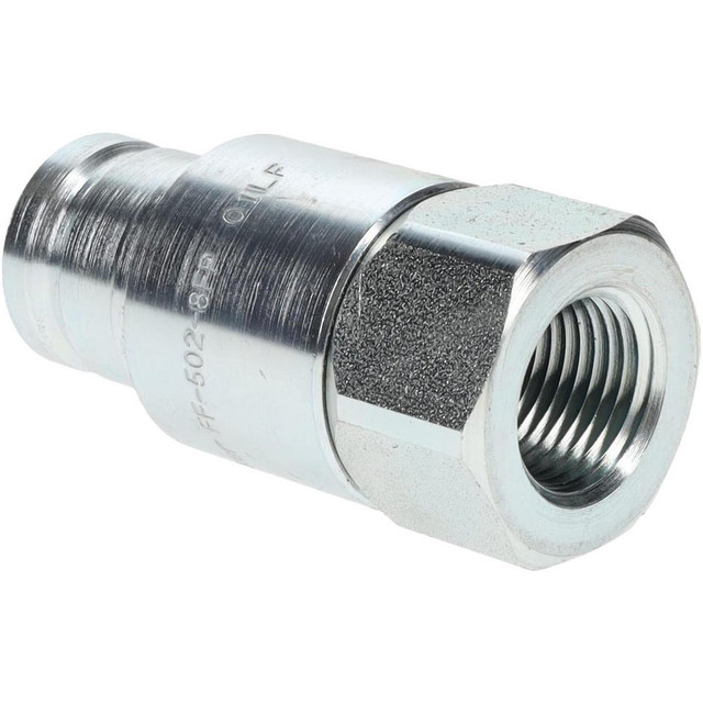 Parker 10027 Hydraulic Hose Female Pipe Rigid Fitting: 1/2", 1/2-14, 3,000 psi