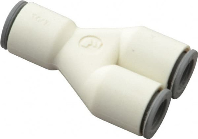 Parker 72338437 Push-To-Connect Tube to Tube Tube Fitting: Union Y, 1/4" OD