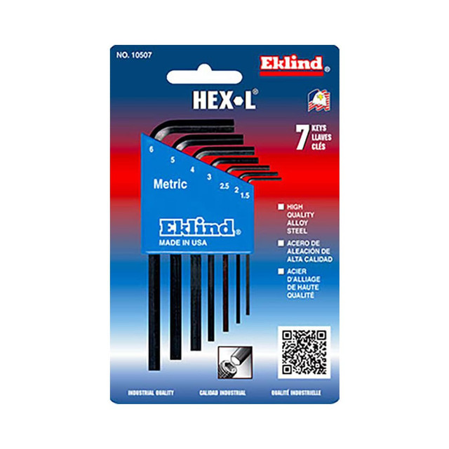 Eklind 10507 7 Piece L-Key Hex Key Set