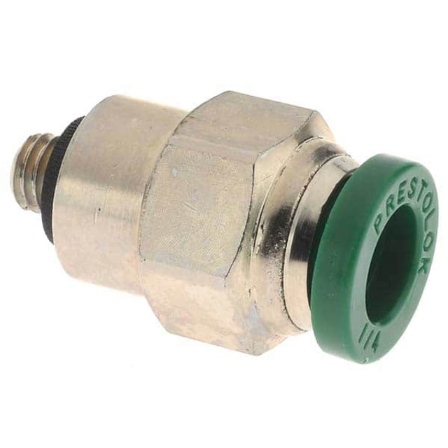 Parker 12527 Push-To-Connect Tube to Male & Tube to Male UNF Tube Fitting: Male Connector, #10-32 Thread, 1/4" OD