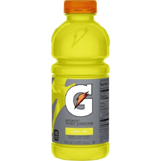 QUAKER FOODS 32868 Gatorade Lemon-Lime Sports Drink, 20 Oz, Case Of 24 Bottles