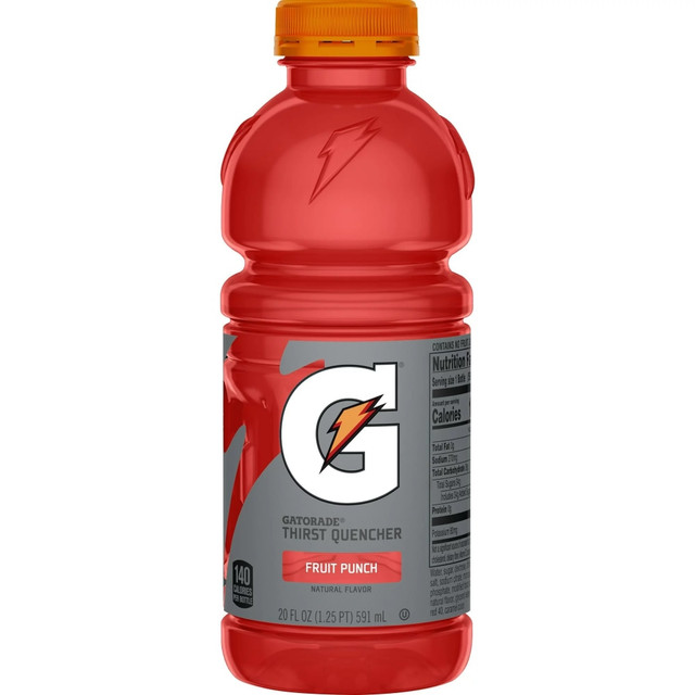 QUAKER FOODS Gatorade 32866  Fruit Punch Sports Drink, 20 Oz, Pack Of 24