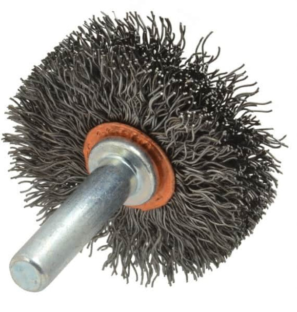 Weiler 90310 Wheel Brush: 1-1/2" Wheel Dia, Crimped