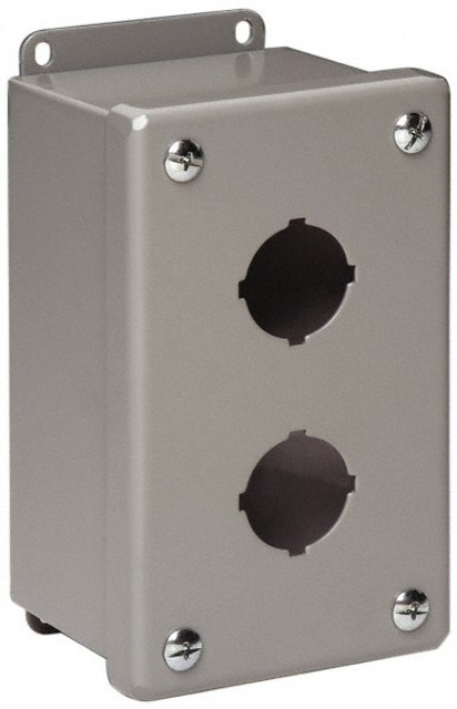 Cooper B-Line 78205113695 2 Hole, 1.203 Inch Hole Diameter, Stainless Steel Pushbutton Switch Enclosure