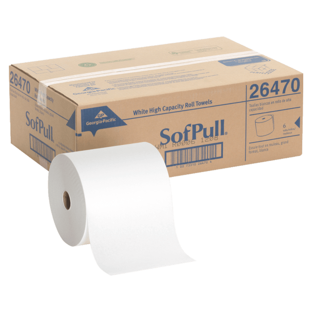 ADVANTUS CORP. 26470 Sofpull by GP PRO, 1-Ply, 7.87in x 10in00ft, 40% Recycled, White, 6 Rolls per Case ADVANTUS CORP. 26470 Sofpull by GP PRO, 1-Ply, 7.87in x 10in00ft, 40% Recycled, White, 6 Rolls per Case
