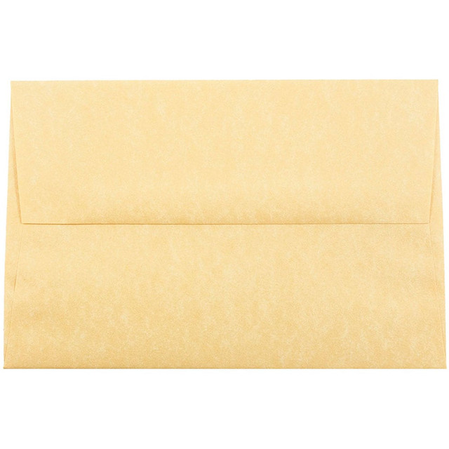 JAM PAPER AND ENVELOPE JAM Paper 16009  Booklet Invitation Envelopes, A8, Gummed Seal, 30% Recycled, Antique Gold, Pack Of 25