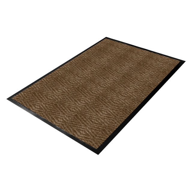 GENUINE JOE 02401  Dual-Ribbed Indoor Floor Mat, 4ft x 6ft, Chocolate