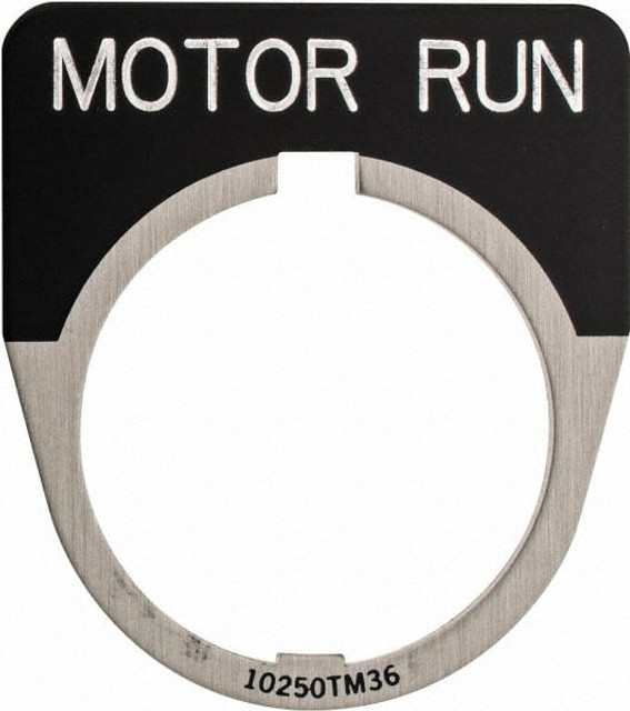 Eaton Cutler-Hammer 10250TM81 Half Round, Legend Plate - Motor Run