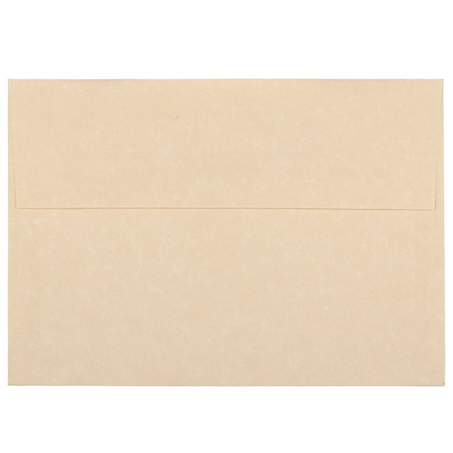 JAM PAPER AND ENVELOPE JAM Paper 35311  Parchment Booklet Invitation Envelopes, A7, Gummed Seal, 30% Recycled, Brown, Pack Of 25