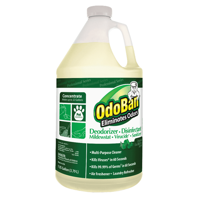 CLEAN CONTROL CORPORATION 911062-G4 OdoBan Multi-Purpose Deodorizer & Disinfectant Concentrate, Eucalyptus Scent, 128 Oz Bottle