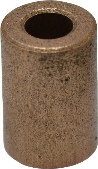 Boston Gear 34578 Sleeve Bearing: 1/4" ID, 1/2" OD, 3/4" OAL, Oil Impregnated Bronze