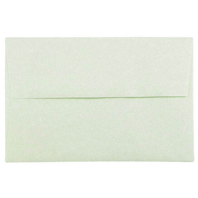 JAM PAPER AND ENVELOPE JAM Paper 66053  Booklet Invitation Envelopes, A8, Gummed Seal, 30% Recycled, Green, Pack Of 25