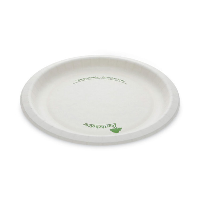 PACTIV EVERGREEN CORPORATION PSP09EC EarthChoice Pressware Compostable Dinnerware, Plate, 9" dia, White, 450/Carton