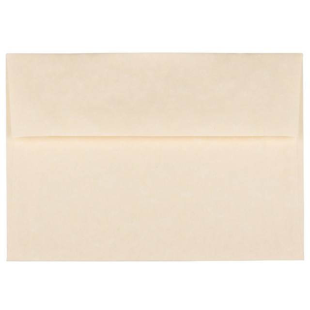 JAM PAPER AND ENVELOPE 35394 JAM Paper Parchment Booklet Invitation Envelopes, A7, Gummed Seal, 30% Recycled, Natural, Pack Of 25