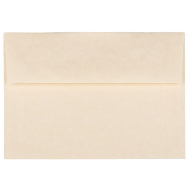 JAM PAPER AND ENVELOPE JAM Paper 35394  Parchment Booklet Invitation Envelopes, A7, Gummed Seal, 30% Recycled, Natural, Pack Of 25
