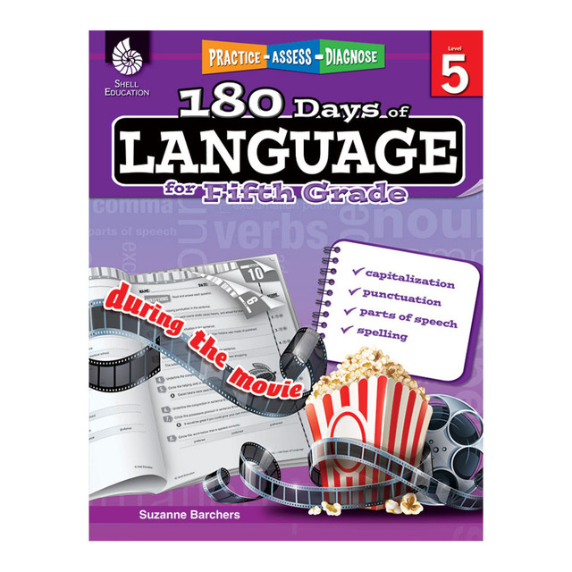 SHELL EDUCATION 51170  180 Days Of Language Workbook, Grade 5