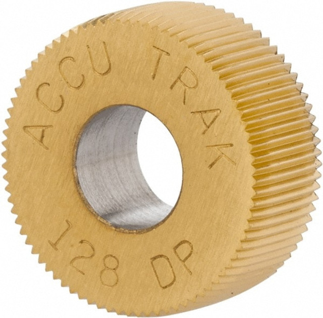 MSC GKSV128 Convex Knurl Wheel: 5/8" Dia, 80 ° Tooth Angle, Straight, Cobalt