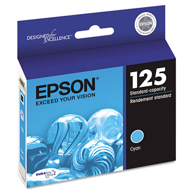 EPSON AMERICA, INC. T125220S T125220-S (125) DURABrite Ultra Ink, Cyan