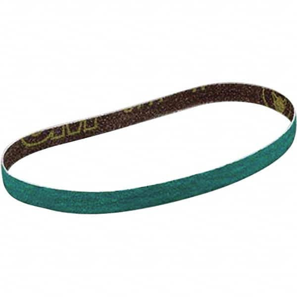3M Abrasive Belt: 1/2" Wide, 12" Long, 80 Grit, Zirconia Alumina 7010327022