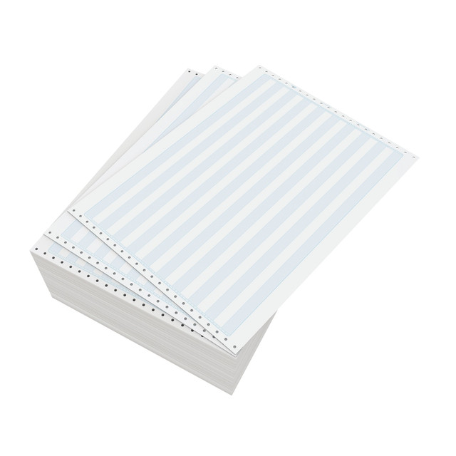 DOMTAR PAPER COMPANY, LLC 141207 Domtar Continuous Form Paper, Unperforated, 14 7/8in x 11in, 20 Lb, 1/2in Blue Bar, Carton Of 2,700 Forms DOMTAR PAPER COMPANY, LLC 141207 Domtar Continuous Form Paper, Unperforated, 14 7/8in x 11in, 20 Lb, 1/2in Blue Bar, Carton Of 2,700 Forms