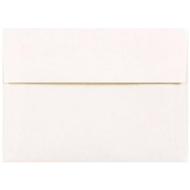 JAM PAPER AND ENVELOPE JAM Paper 56309  Parchment Booklet Invitation Envelopes, A6, Gummed Seal, 30% Recycled, White, Pack Of 25