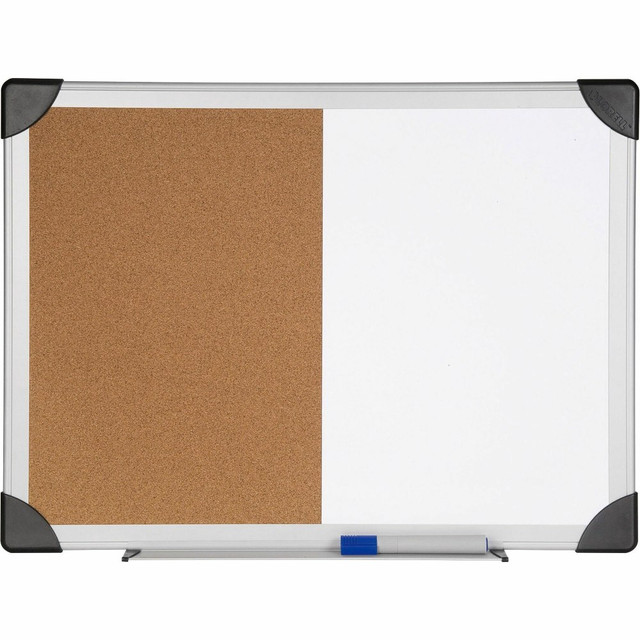 LORELL 19290  Dry-Erase Cork Combo Board, 18in x 24in, Aluminum Frame With Silver Finish