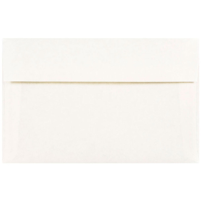 JAM PAPER AND ENVELOPE JAM Paper 16082  Parchment Booklet Invitation Envelopes, A10, Gummed Seal, 30% Recycled, White, Pack Of 25