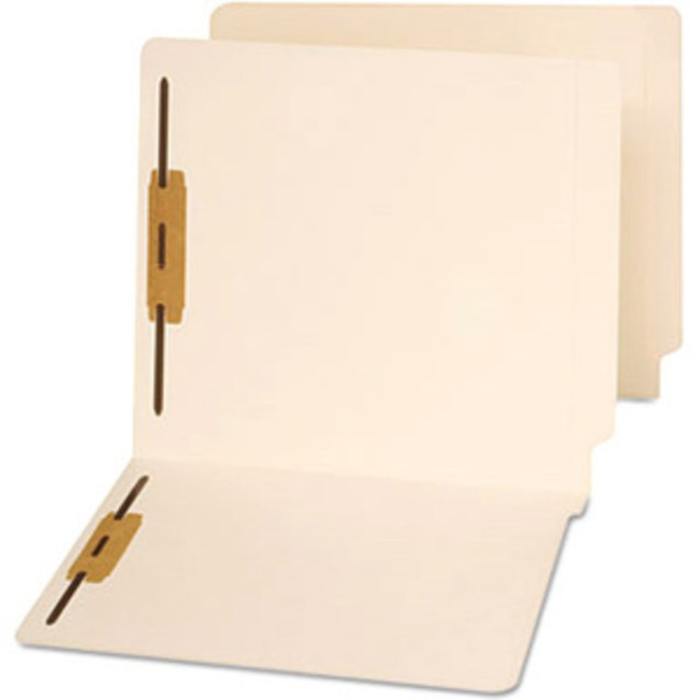 UNIVERSAL OFFICE PRODUCTS 13120 Universal Letter End Tab File Folder - 8 1/2in x 11in - 3/4in Expansion - 2 Fastener(s) - Manila - 50 / Box