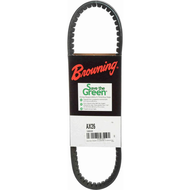 Browning 1089309 V-Belt: Section AX, 28.2" Outside Length, 1/2" Belt Width