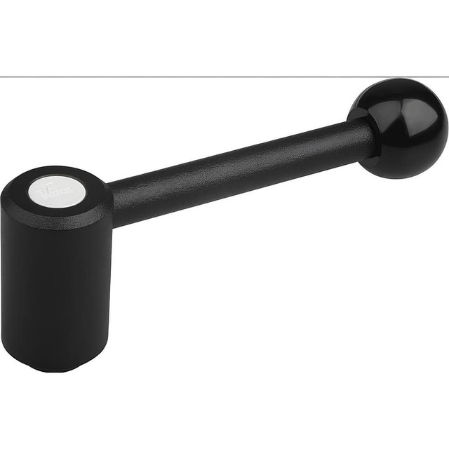 KIPP K0108.1102 Tension Lever Adjustable Clamping Handle: M10 x 1.50 Thread, 0.94" Hub Dia, Steel, Black