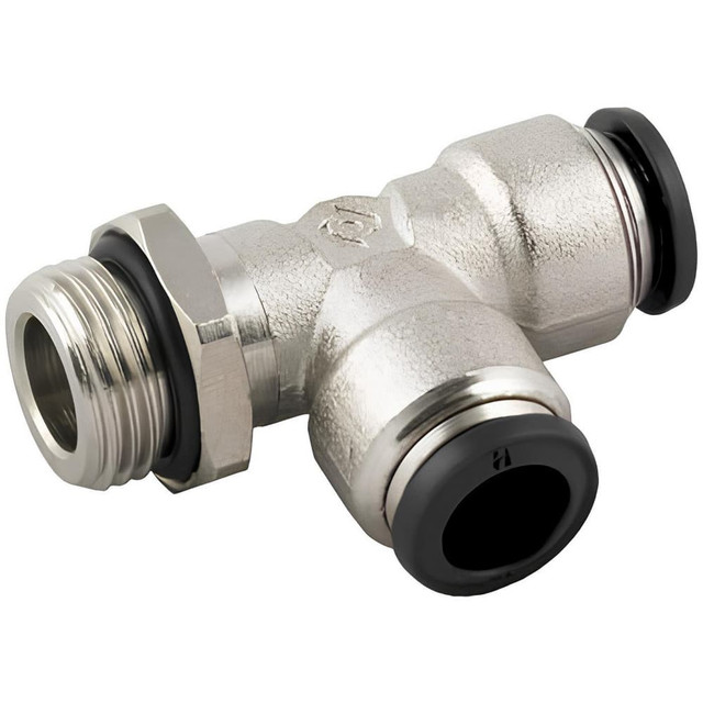 Aignep USA 50225N-6-M5 Push-To-Connect Tube to Metric Thread Tube Fitting: Swivel Run Tee, M5 Thread