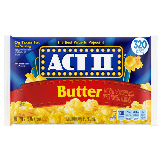 CONAGRA 23223 ACT II Microwave Popcorn, 2.75 Oz, Pack Of 36 CONAGRA 23223 ACT II Microwave Popcorn, 2.75 Oz, Pack Of 36