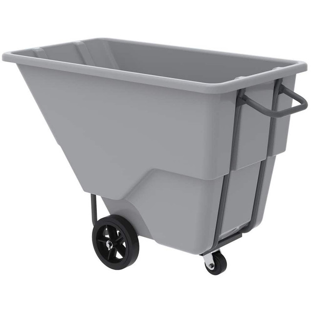 Akro-Mils 77505grey Plastic Basket Truck: 1/2 cu yd, 1,000 lb Capacity, 59" Deep