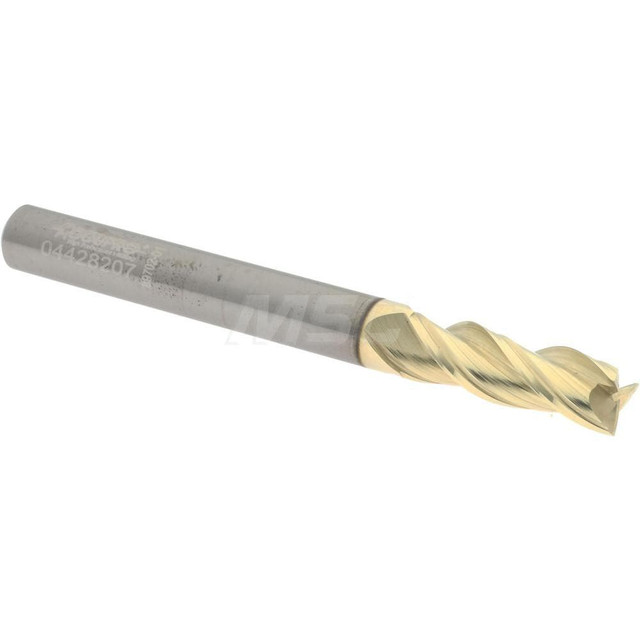 Accupro 3512500C5 Square End Mill:  0.2500" Dia, 0.75" LOC, 0.25" Shank Dia, 2.5" OAL, 3 Flutes, Solid Carbide