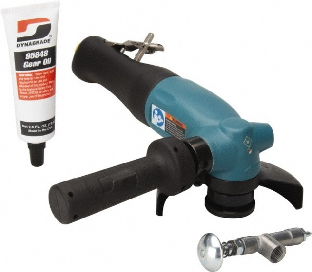 Dynabrade 52632 Air Angle Grinder: 4-1/2" Wheel Dia, 12,000 RPM