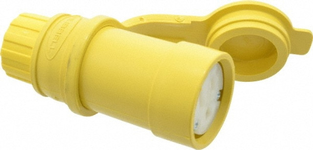 Hubbell Wiring Device-Kellems HBL15W47 Straight Blade Connector: Commercial, 5-15R, 125VAC, Yellow