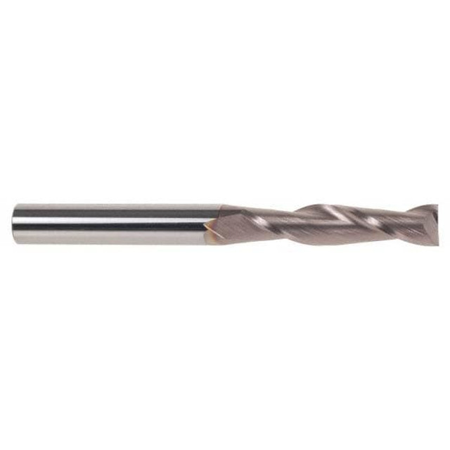 SGS 31814 Square End Mill: 3/8'' Dia, 1-1/8'' LOC, 3/8'' Shank Dia, 3'' OAL, 2 Flutes, Solid Carbide