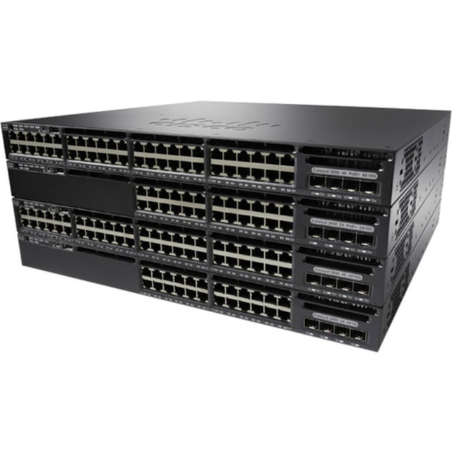 CISCO WS-C3650-24TD-S  Catalyst WS-C3650-24TD Ethernet Switch - 24 Ports - Manageable - 10/100/1000Base-T - 3 Layer Supported - 1U High - Rack-mountable - Lifetime Limited Warranty