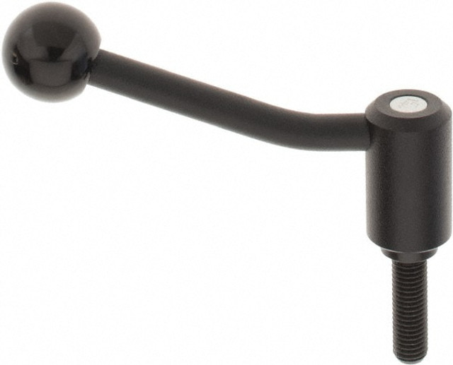 KIPP K0108.2121X40 Threaded Stud Tension Lever Adjustable Clamping Handle: M12 x 1.75 Thread, 1.1" Hub Dia, Steel