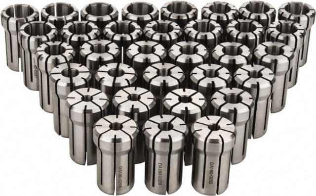 Parlec DA180-S016 Collet Set: 33 Pc, Series DA180, 1/4 to 3/4" Capacity