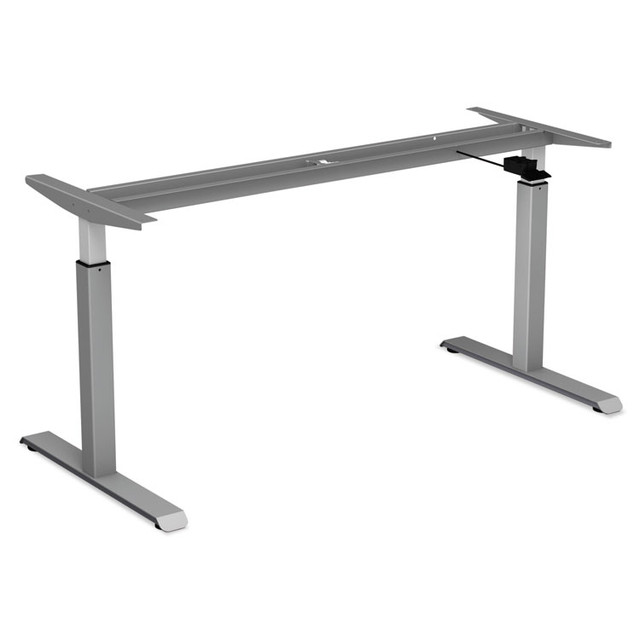 ALERA HTPN1G AdaptivErgo Sit-Stand Pneumatic Height-Adjustable Table Base, 59.06" x 28.35" x 26.18" to 39.57", Gray