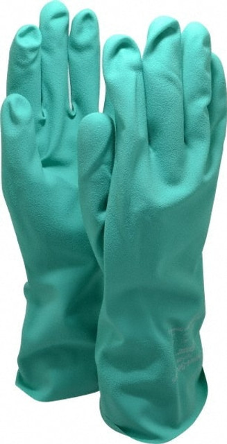 SHOWA 727-09 Chemical Resistant Gloves: Large, 15 mil Thick, Nitrile-Coated, Nitrile, Unsupported