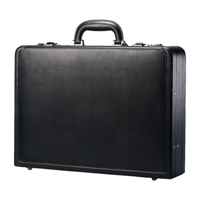 SAMSONITE LLC 43115-1041 Samsonite Bonded Leather Attach? Case, 13inH x 17.9inW x 4 1/4inD, Black SAMSONITE LLC 43115-1041 Samsonite Bonded Leather Attach? Case, 13inH x 17.9inW x 4 1/4inD, Black