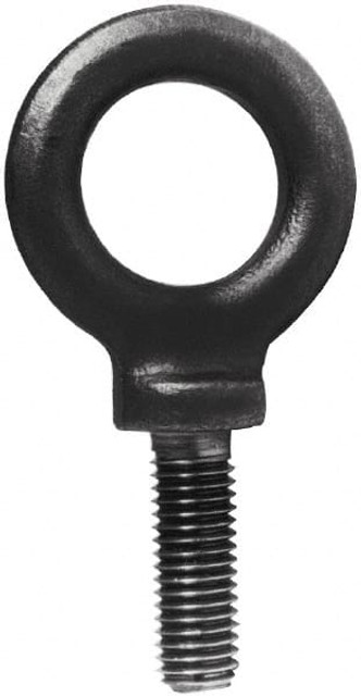 MSC 13638 Fixed Lifting Eye Bolt: Without Shoulder, 1,800 lb Capacity, 7/16-14 Thread, Grade 1030 Steel