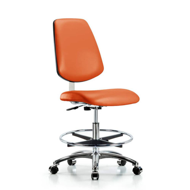 Blue Ridge Ergonomics MSC40367 Task Chair: Vinyl, Orange Kist