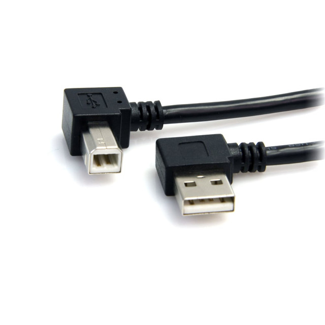 STARTECH.COM USB2HAB2RA3  3 ft A Right Angle to B Right Angle USB Cable - M/M - Connect USB 2.0 peripherals to your computer, for installation in narrow spaces - USB A to B Cable