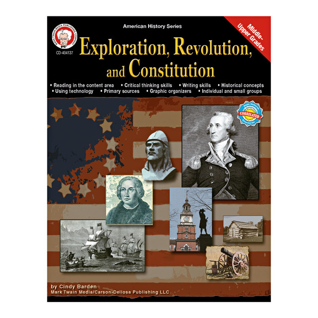 CARSON-DELLOSA PUBLISHING LLC 404137 Mark Twain Exploration Revolution And Constitution, Grades 6 - 12