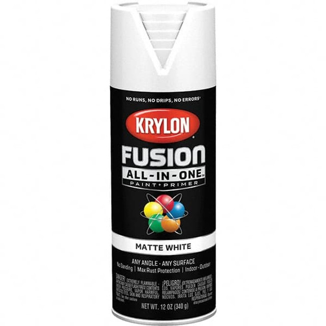 Krylon K02764007 Acrylic Enamel Spray Paint: White, Matte, 12 oz