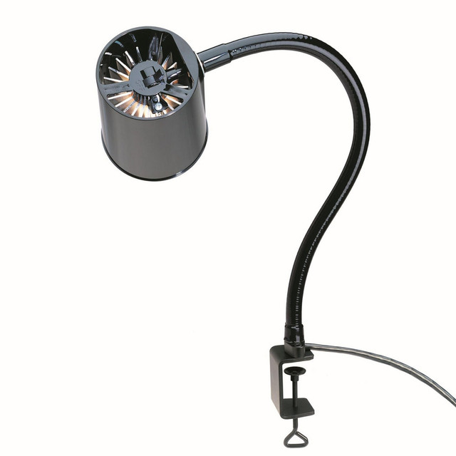 MSC 95031 Task Light: Incandescent, 24" Reach, Gooseneck Arm, Clamp-On, Black