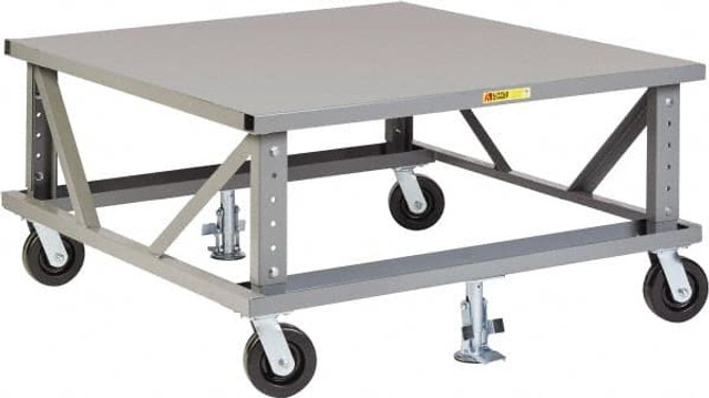 Little Giant. PDSE4248-6PH2FL Adjustable Height Pallet Stand Truck: Steel Platform